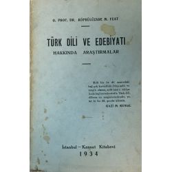 Türk Dili ve Edebiyatı O. Prof.Dr Köprülüzade M. Fuat